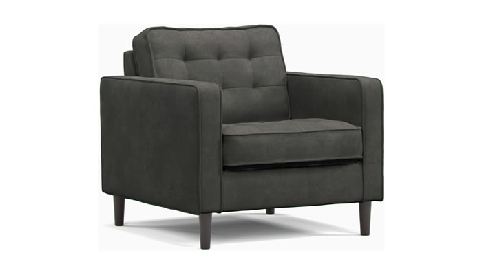Studio Sits Triumph Armchair in Graphite Chenille Fabric